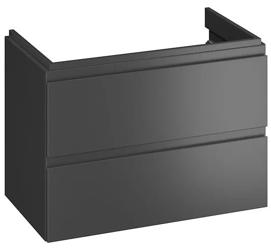 Cersanit Moduo, závesná umývadlová skrinka 80x45x57 cm, antracitová matná, S590-069-DSM