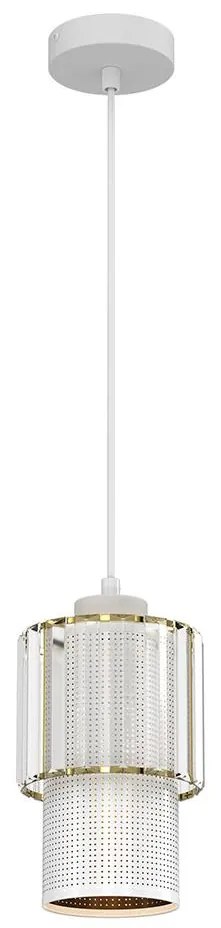 Luster na lanku BLANCO 1xE27/60W/230V biela