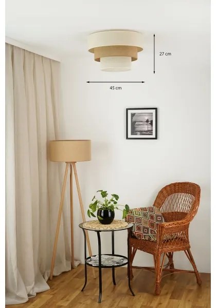 Brilagi-Stropné svietidlo DENVER LUNETA 1xE27/15W/230V pr.45 béžová/hnedá/krémová
