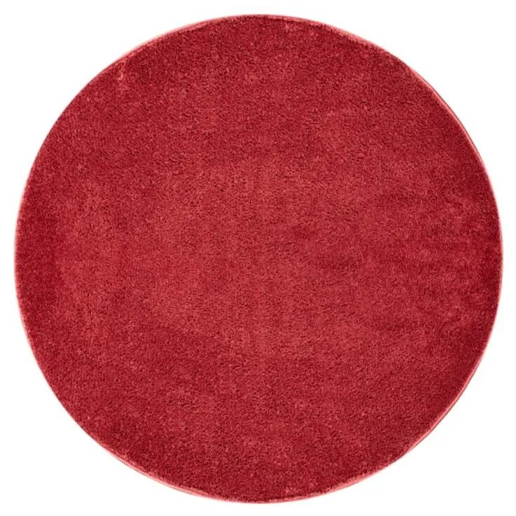 Dekorstudio Okrúhly koberec s dlhým vlasom SOFTSHINE červený Priemer koberca: 120cm