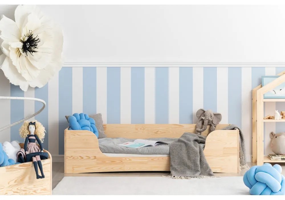 Detská posteľ z borovicového dreva Adeko Pepe Dan, 80 x 190 cm