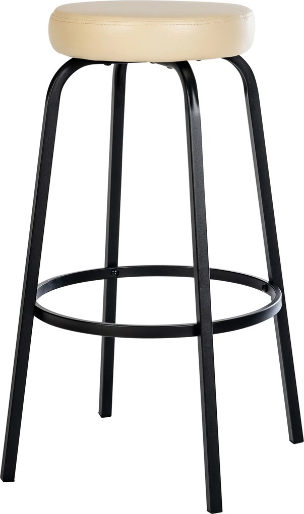 Barová stolička Kamari koženka - krémová