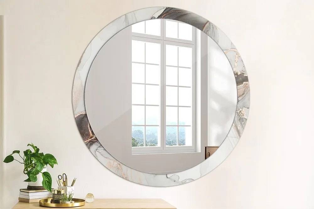 Okrúhle ozdobné zrkadlo Abstraktná tekutina fi 100 cm