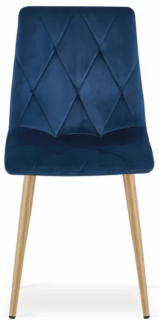 Set štyroch jedálenských stoličiek LIBRA zamatové granátové / drevené nohy (4 ks)