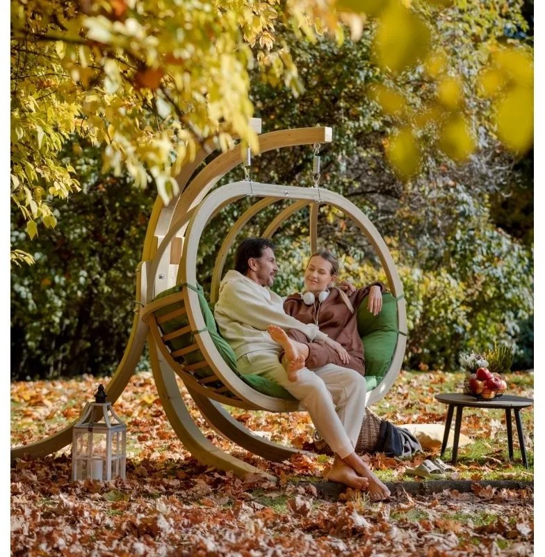 Dvojité závesné hojdacie kreslo O-Zone Premier Swing Pod zelené