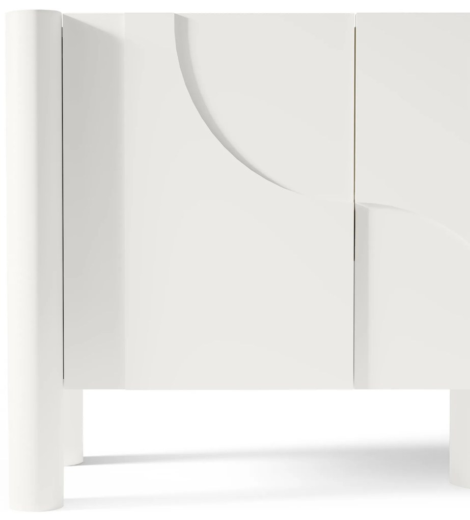Dizajnová komoda Lunaria 160 cm biela