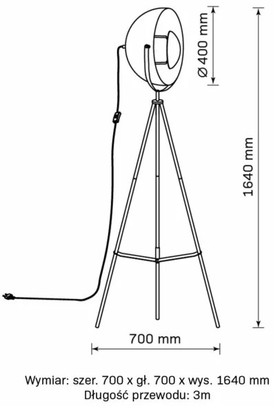 Stojacia lampa MATYLDA 1xE27/20W/230V čierna/zlatá
