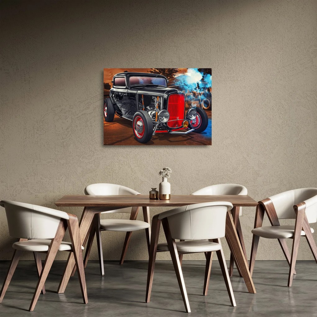 Sklenený obraz veterána (70x50 cm)