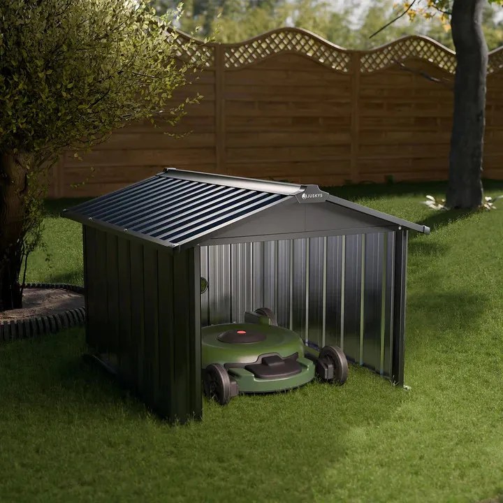 InternetovaZahrada Garáž pre robotickú kosačku 98x89x63 cm - antracit
