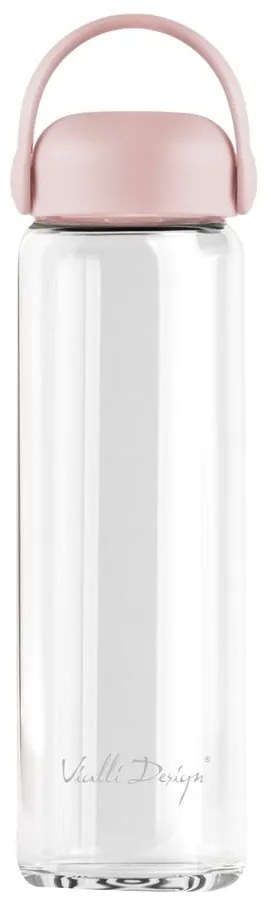 Ružová sklenená fľaša 540 ml Fuori – Vialli Design