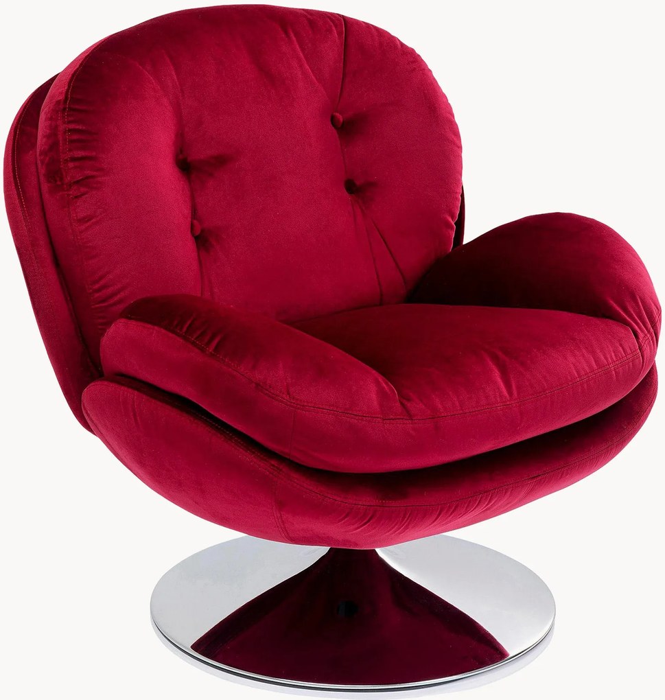 Otočné zamatové kreslo Cosy