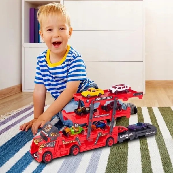 Nákladný automobil s návesom na prepravu automobilov MalPlay