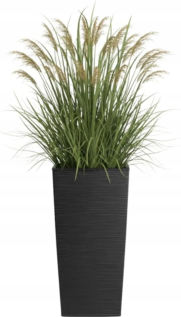 Sada 3 ks květináčů Porto Riflo 57x29,5/46x24,7/36,6x18,9 cm černá