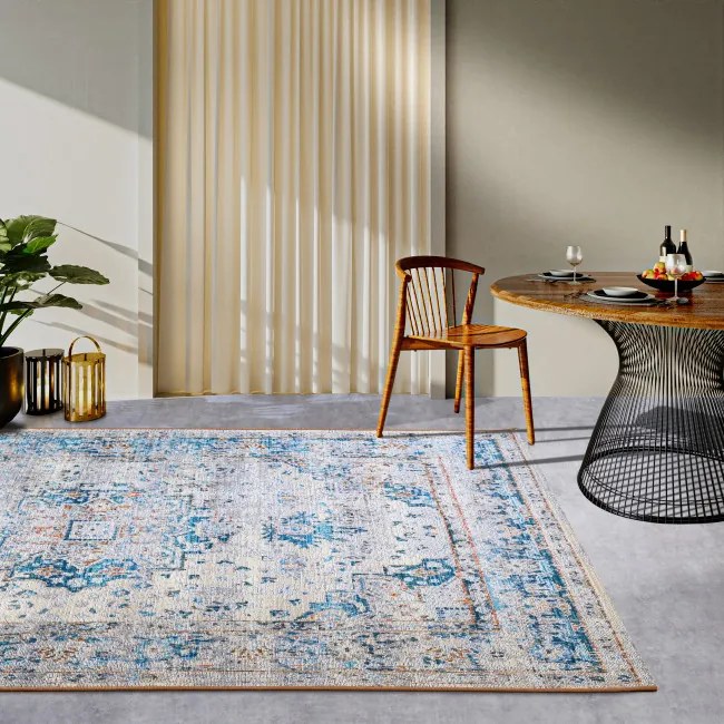Koberec Villeroy & Boch Kollektion 1767 Rene krémový / modrý