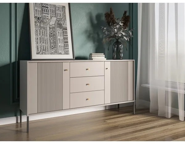 Komoda LUE béžová/čierna