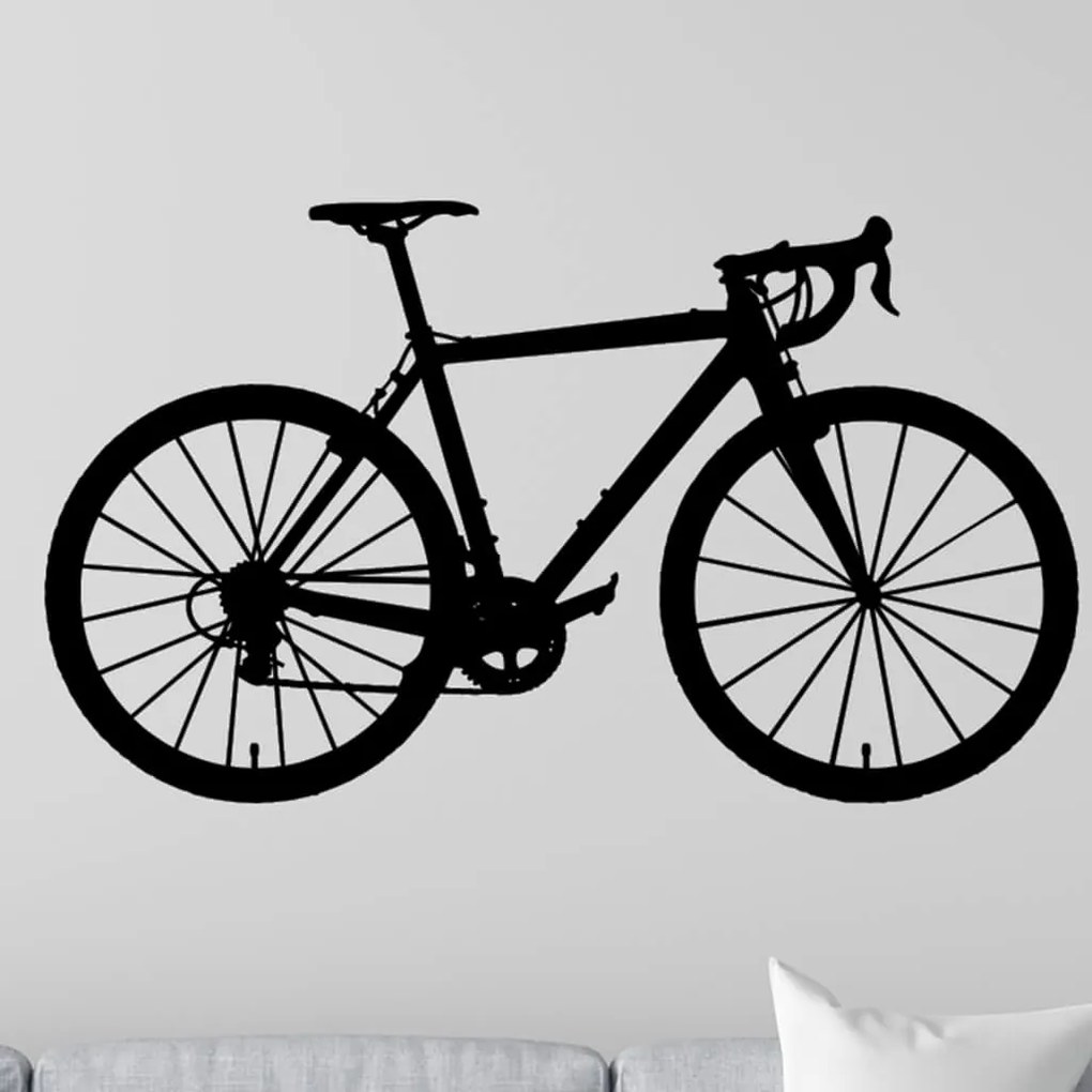 Veselá Stena Samolepka Bicykel Farba: žlutá, Veľkosť: 60 x 35 cm