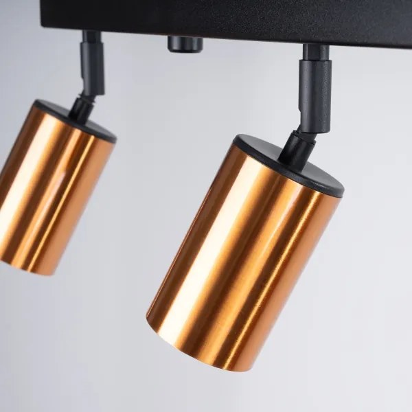 Sollux SL.1379 - Bodové svietidlo WINX 4xGU10/10W/230V čierna/meď