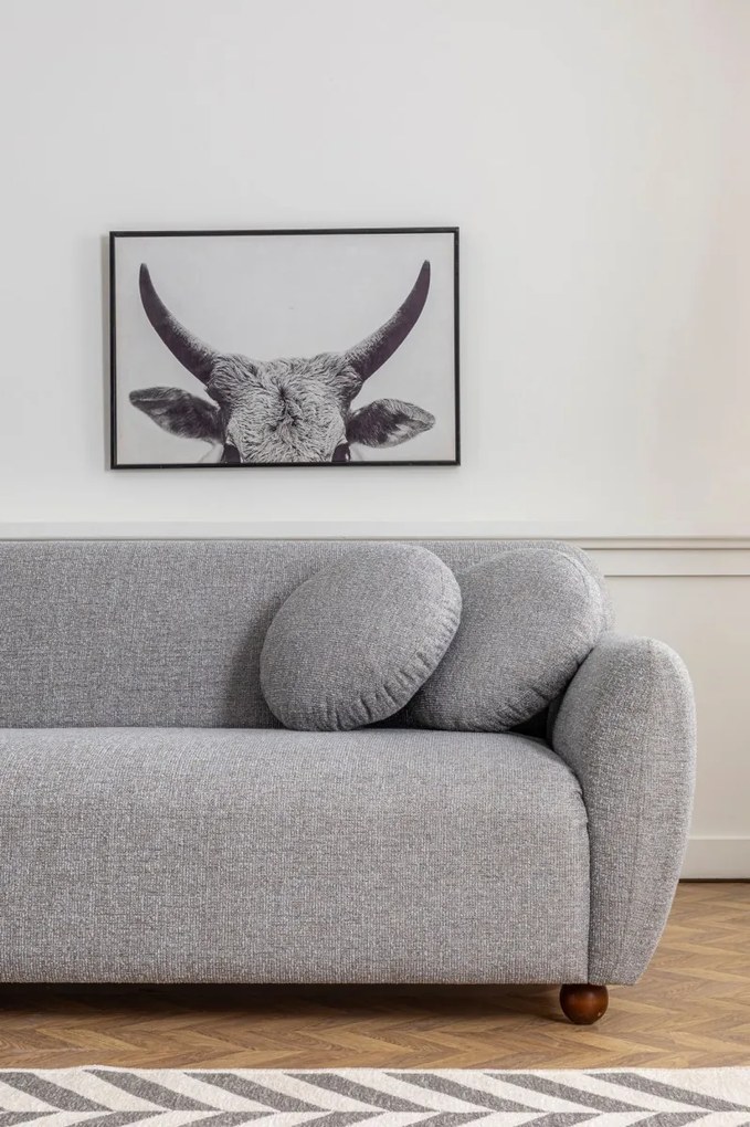 Rohová sedací souprava Eddy 273 cm světle šedá levá