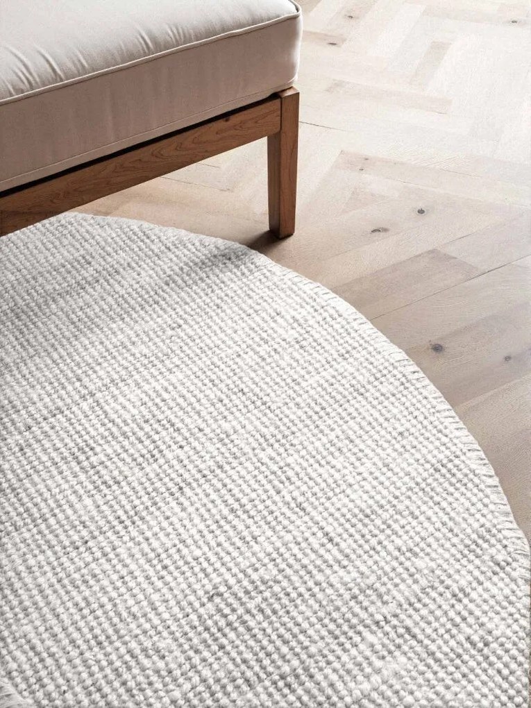 Hanse Home, Kusový koberec Jaipur 106325 White kruh, 200x200 (priemer) kruh, biela, chodba / predsieň