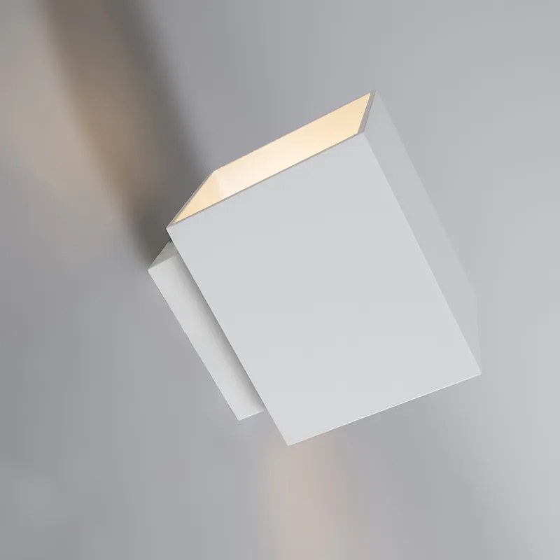 Nástenná lampa biela štvorcová - Sola