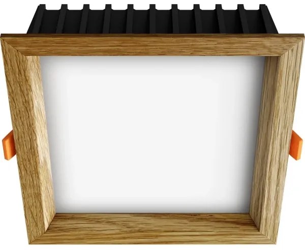 APLED - LED Podhľadové SQUARE WOODLINE LED/12W/230V 3000K 17x17 cm dub masív