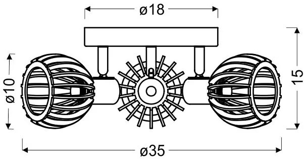 Candellux ATARRI Stropné svietidlo 3X25W E14 White Wood 98-68118