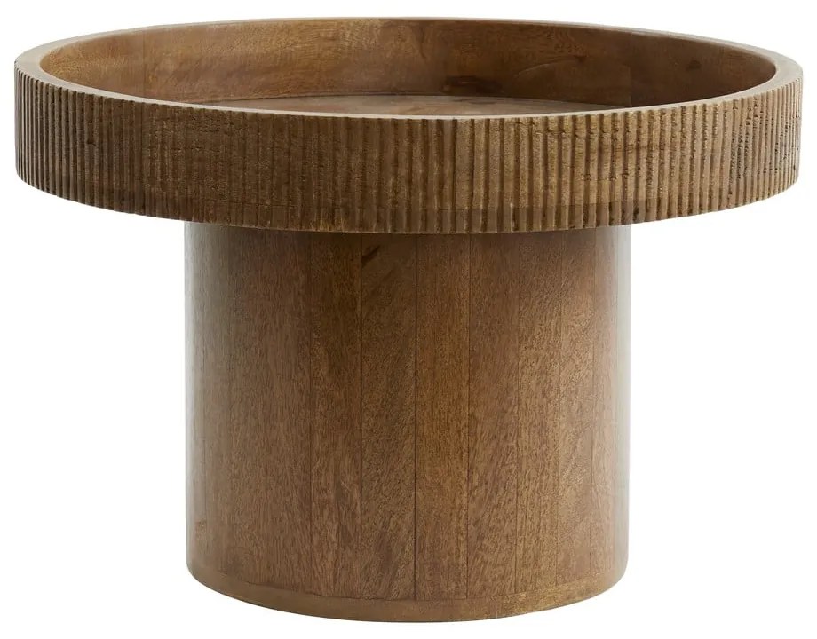 Okrúhly odkladací stolík z mangového dreva ø 50 cm Kalomo – Light & Living