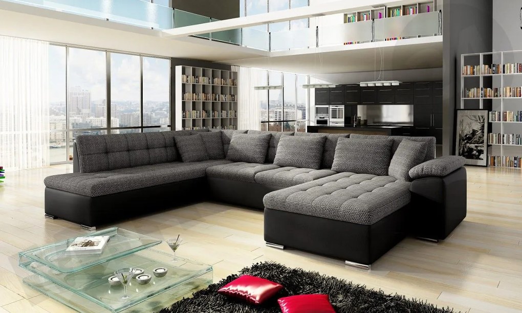 Rohová sedacia súprava Tony Bis, Dostupné poťahy: Uttario Velvet 2960 + Uttario Velvet 2960 + Senegal 818, Strana: Ľavá - U