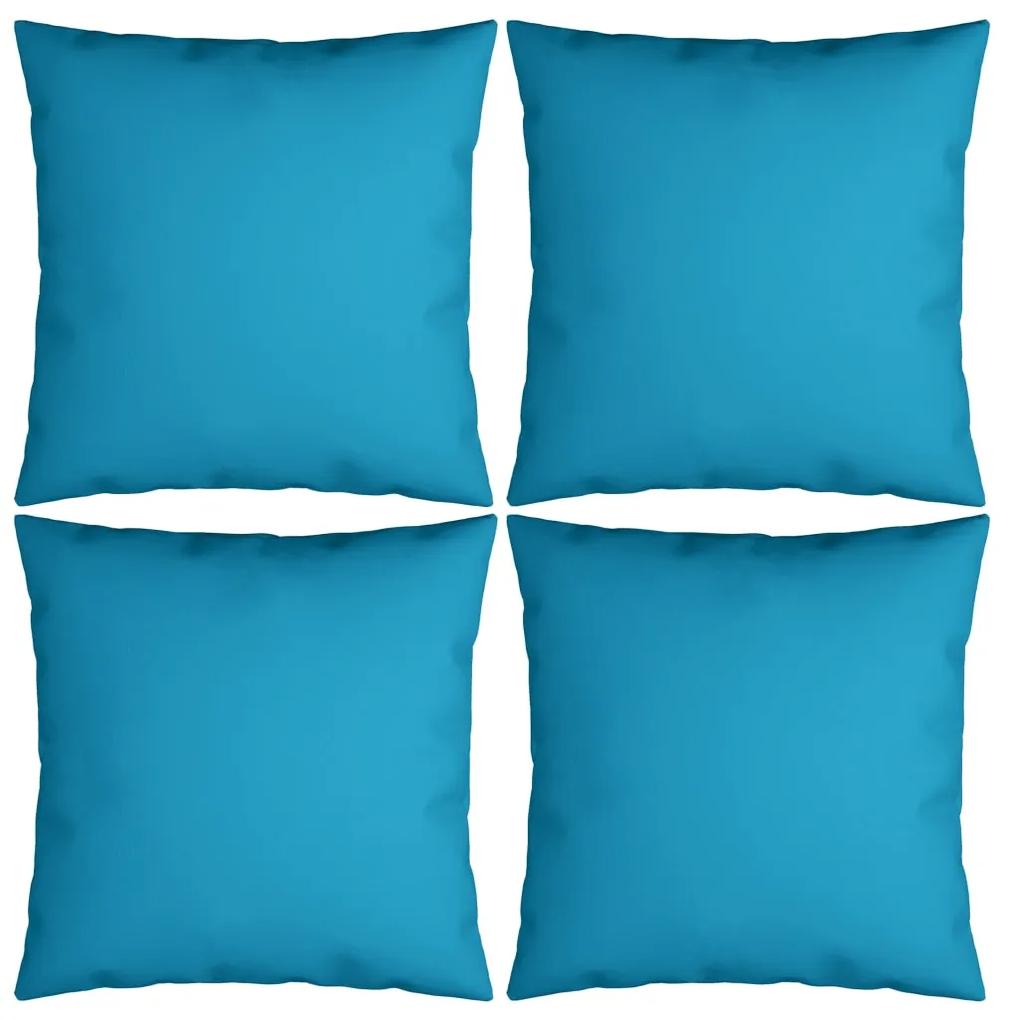 vidaXL Dekoratívne vankúše 4 ks, modré 50x50 cm, látka