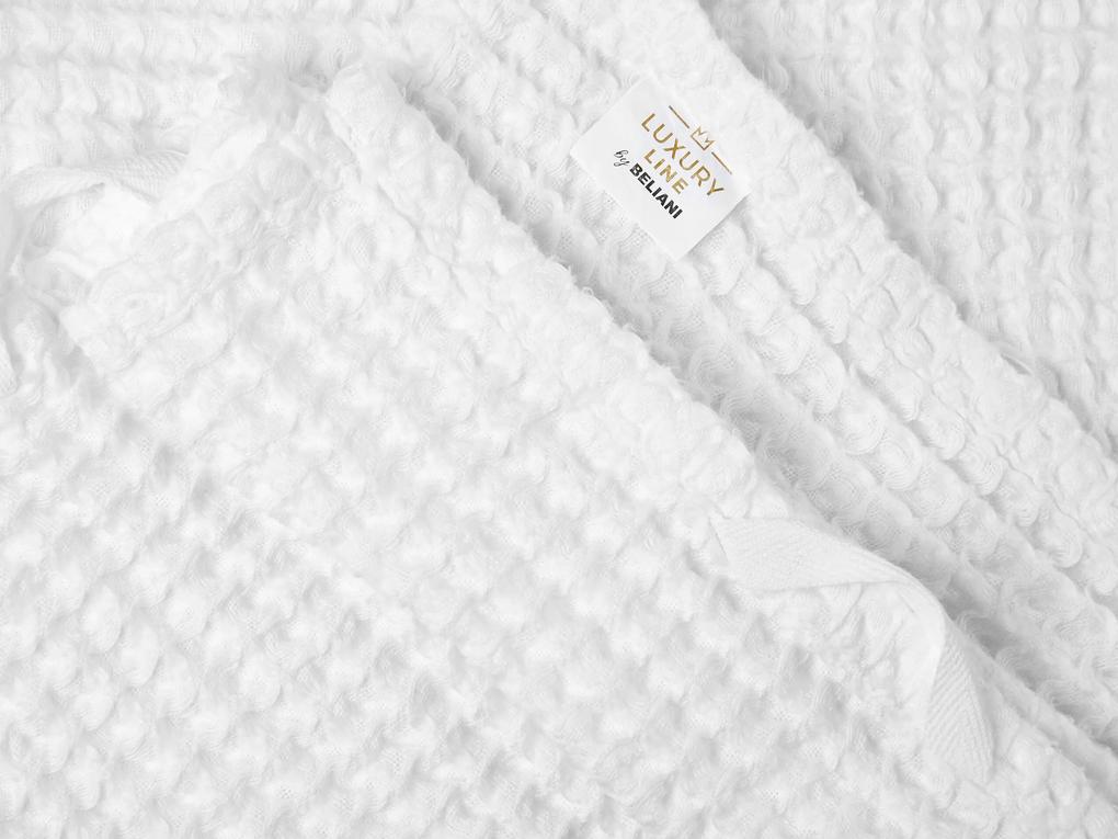 Sada 11 bavlnených uterákov biela AREORA Beliani