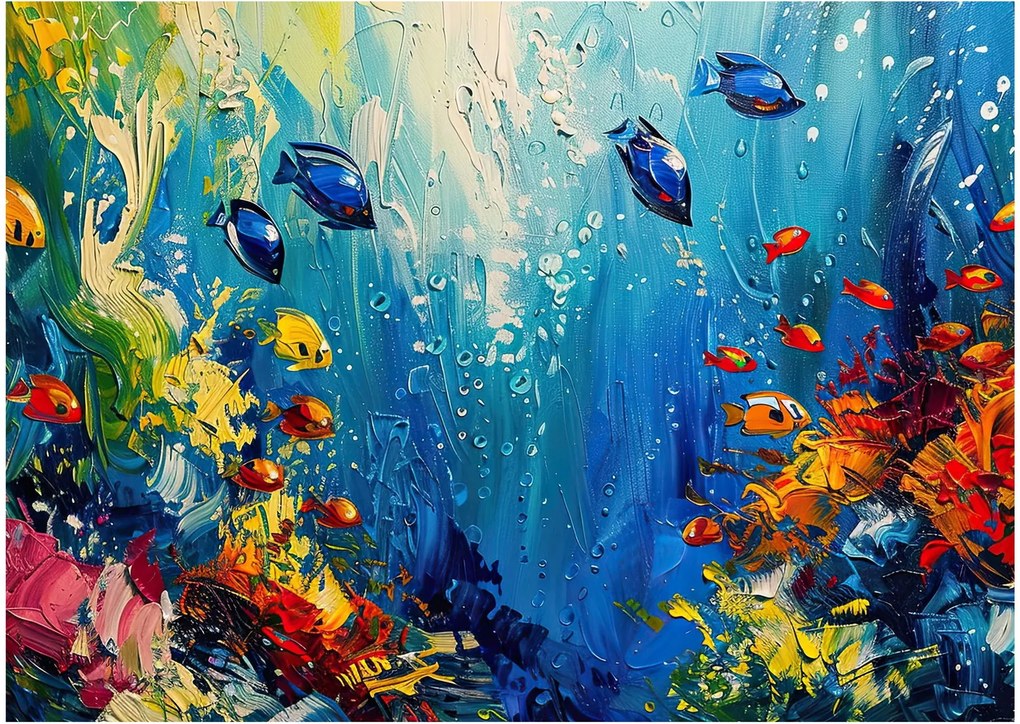 Obraz - Maľba podmorského sveta (70x50 cm)