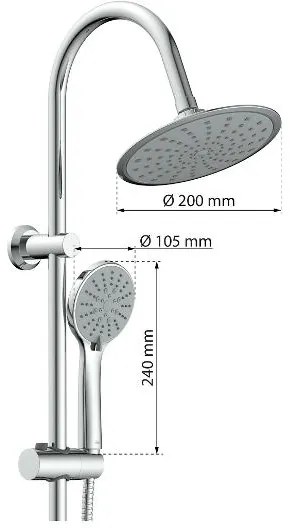 Eisl Sprchová súprava s dažďovým prúdom Easy Rain  (100389705)
