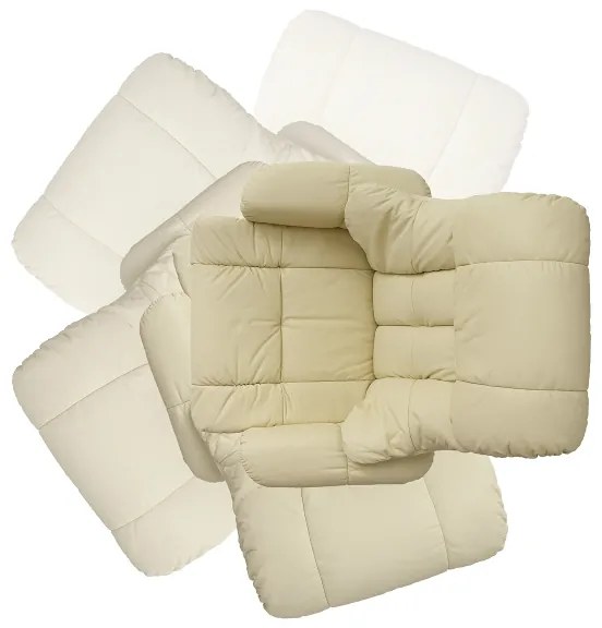 Polohovacie kreslo HABI krémové/prírodný dub