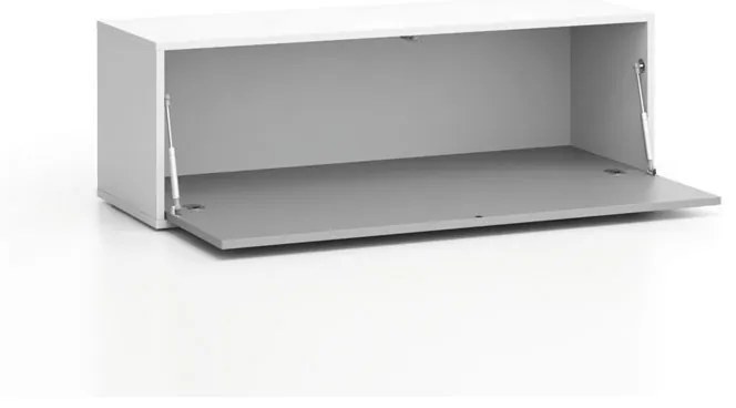Nízka skrinka LAYERS, výklopná, 1200 x 400 x 394 mm, biela / sivá