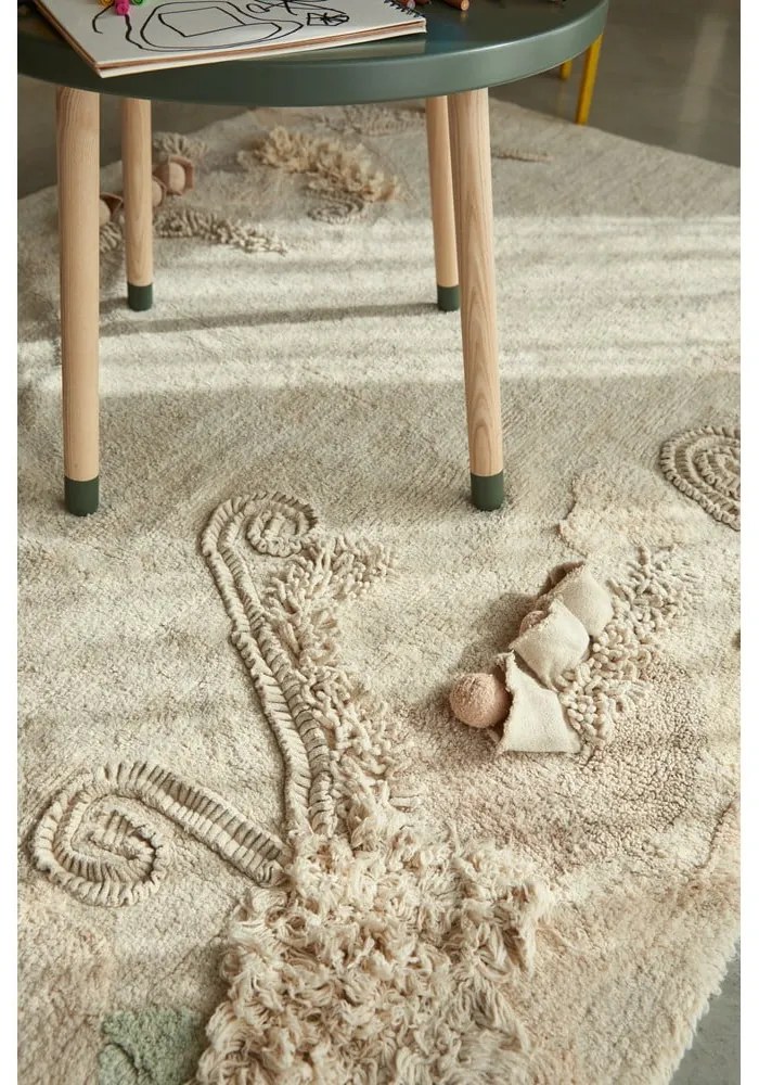 Béžový bavlnený detský hrací koberec 140x200 cm Seabed – Lorena Canals