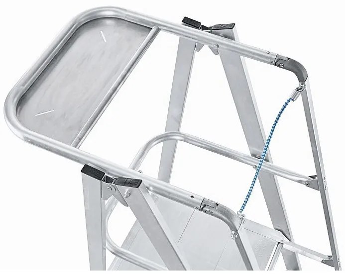 Zarges Hliníkový skladací plošinový rebrík, 6 priečok, výška plošiny 1,6 m