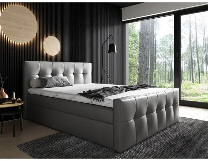 Čalúnená posteľ Maxim 180x200, šedá eko koža