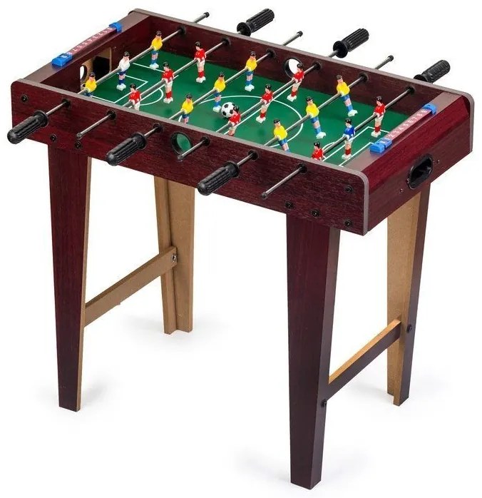 EcoToys Drevený stolný futbal 69x36 cm, hnedý, GTS0010-2 WOOD