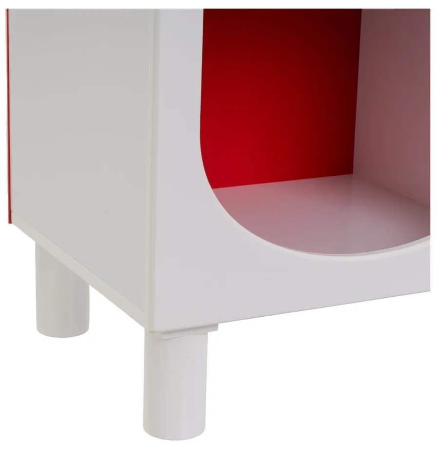 Červeno-biela knižnica 76x70 cm – Casa Selección