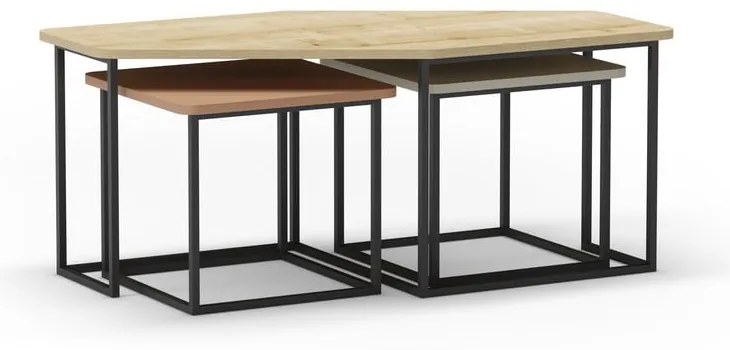 Konferenčné stolíky v súprave 3 ks 60x111,5 cm Zoya – Marckeric