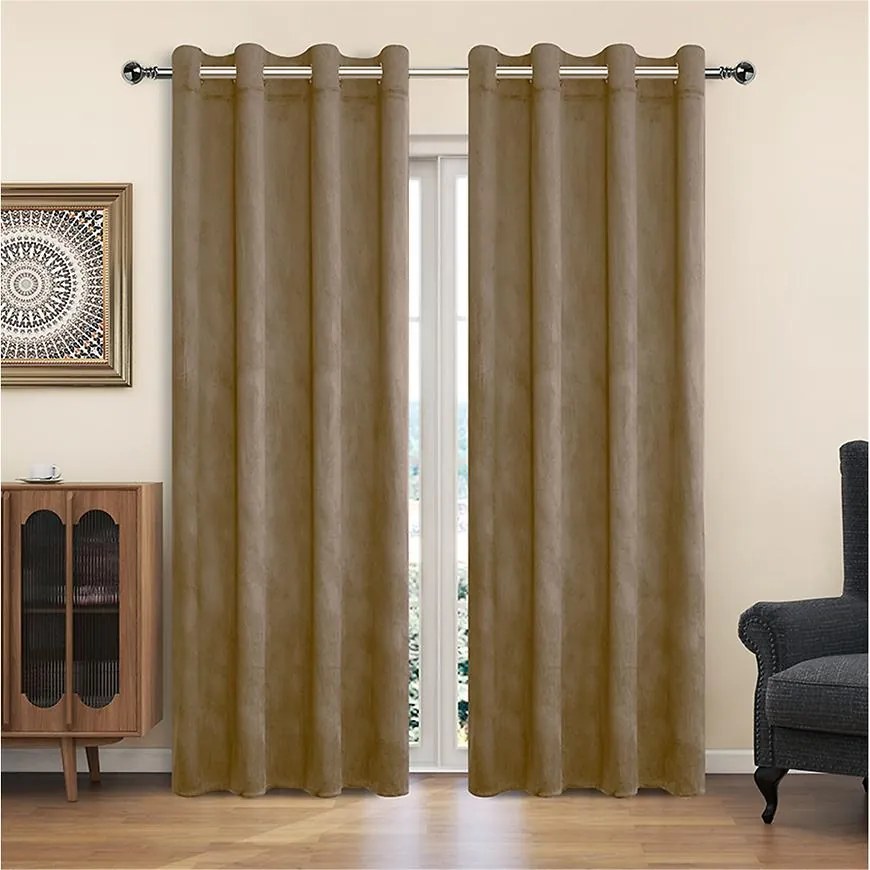 Závesový materiál YC11932/200G/006 béžová 150 cm Tovar na mieru