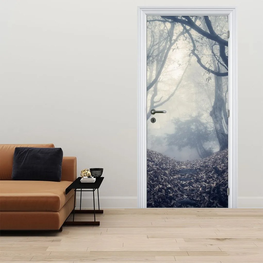 Fototapeta na dvere - Les v hmle (95x205cm)
