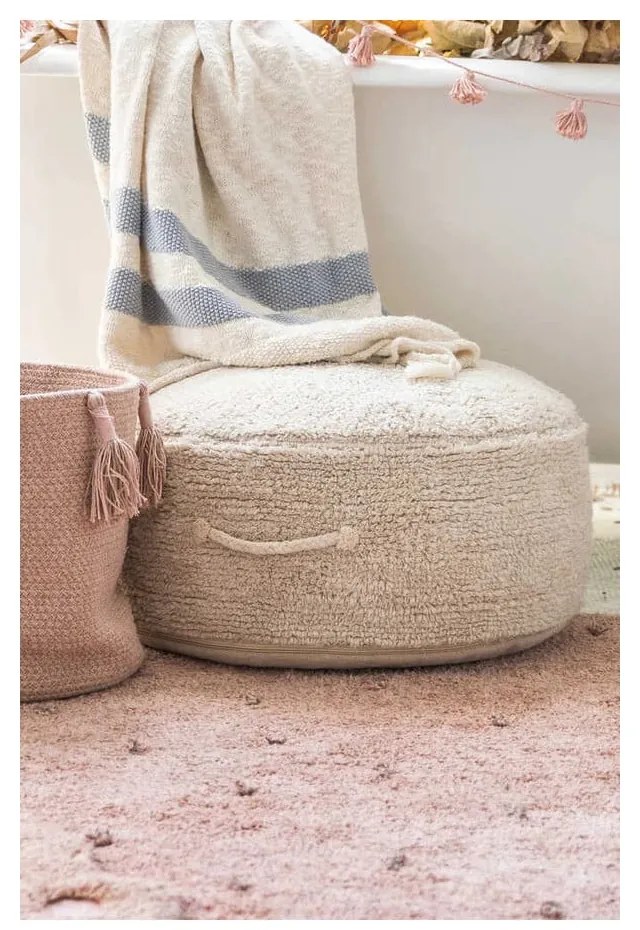 Krémový taburet Chill Natural – Lorena Canals