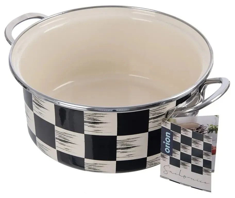 Kastról smalt ŠACHOVNICA Lem 3 l
