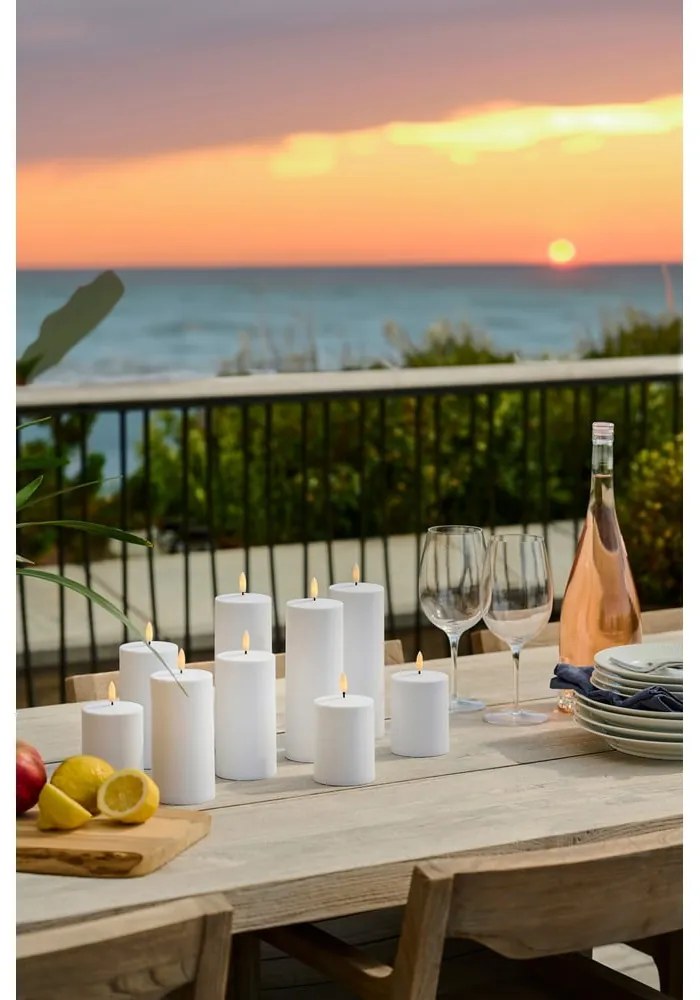 Exteriérová LED sviečka so solárnym panelom (výška 10 cm) Sille – Sirius