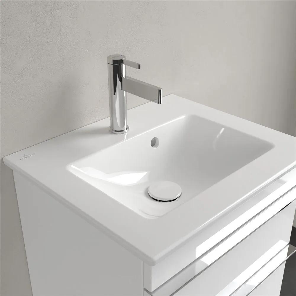 VILLEROY &amp; BOCH Venticello závesné umývadielko s otvorom, s prepadom, 500 x 420 mm, biela alpská, s povrchom CeramicPlus, 412450R1