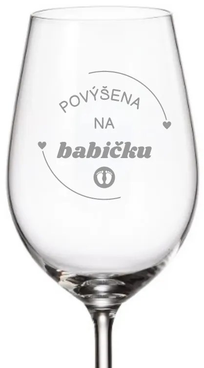 Dekorant Pohárik na víno pre babičku POVÝŠENÁ NA BABIČKU