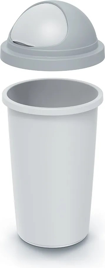 Odpadkový kôš COMPACTO ROLL 30 L popolavo sivý/svetlosivý
