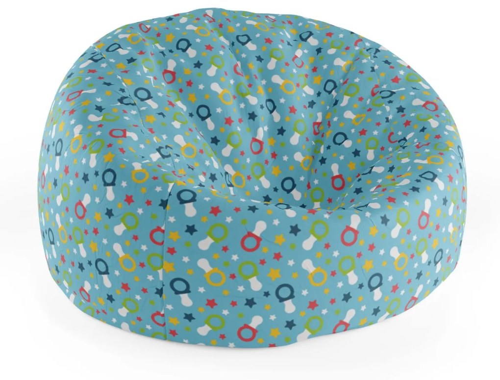 Sablio Sedací vak Cocoon Cumlíky a hviezdy - 115 x 75 cm x 45 cm