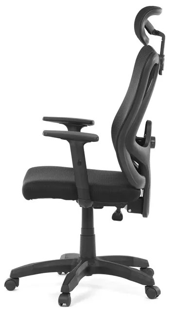 Kancelárska ergonomická stolička MANET — sieťovina / látka, čierna